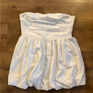 Showpo strapless white bubble dress